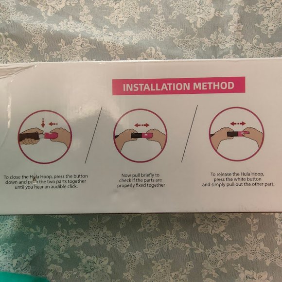 *NEW* Adjustable Weighted Fitness Hoop, Massage, Pink & Gray, 2lb - Picture 11 of 12